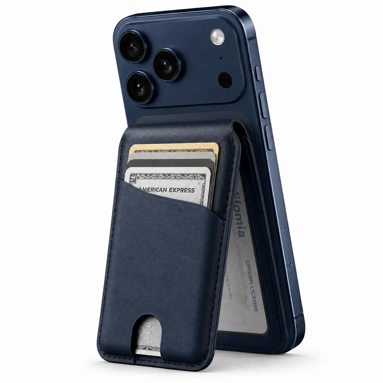 iPhone wallet with adjustable phone stand