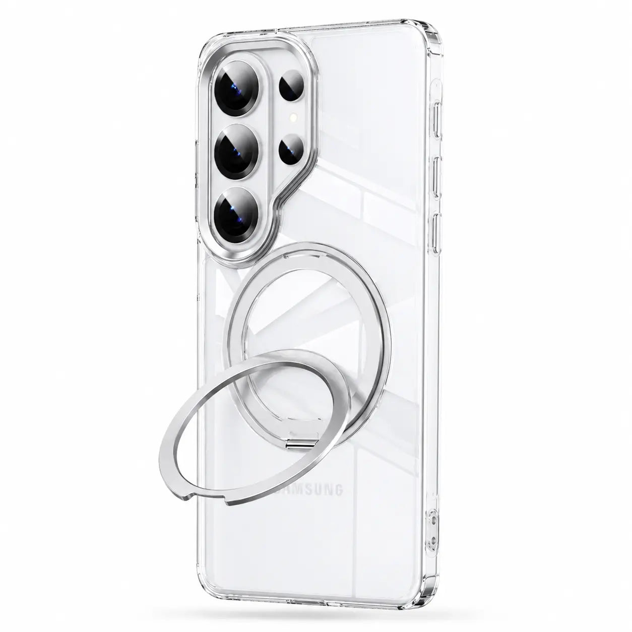 Slim phone case with a built-in stand #color_Transparent