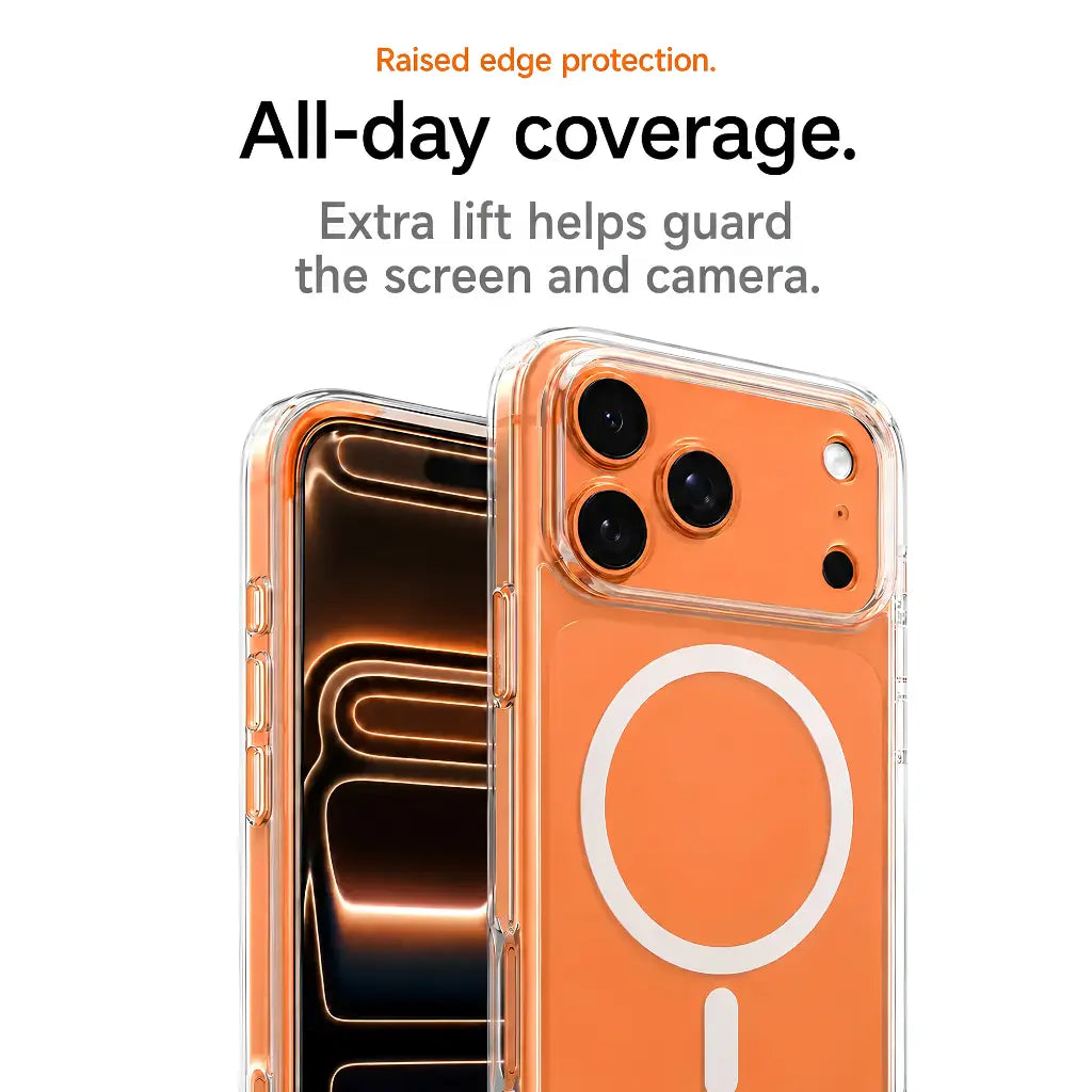 Protective clear iPhone case with slim reinforced edges
