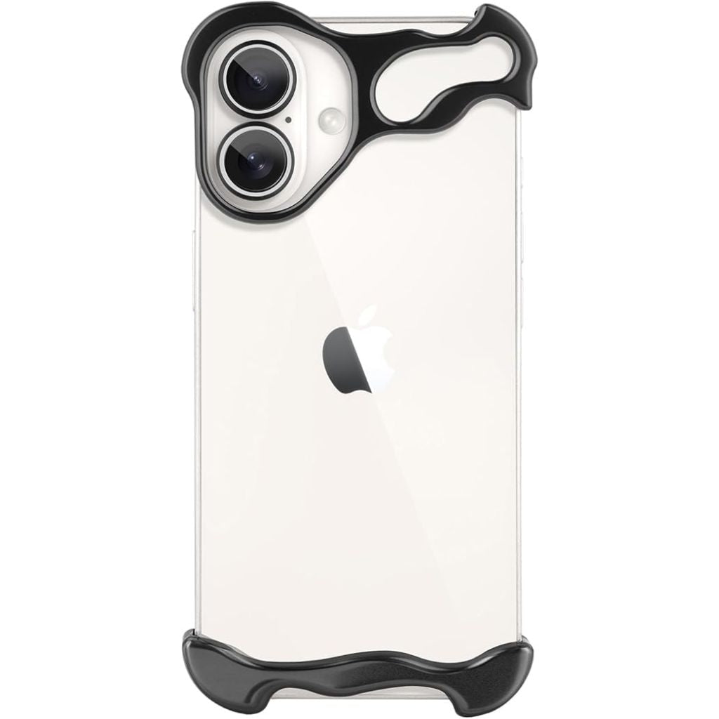 Black phone bumper case, angled view #color_Midnight Black