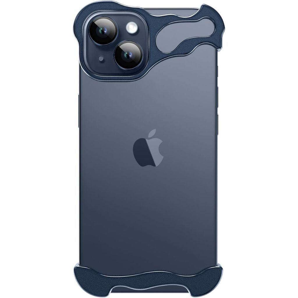Blue phone bumper case, angled view #color_Deep Blue