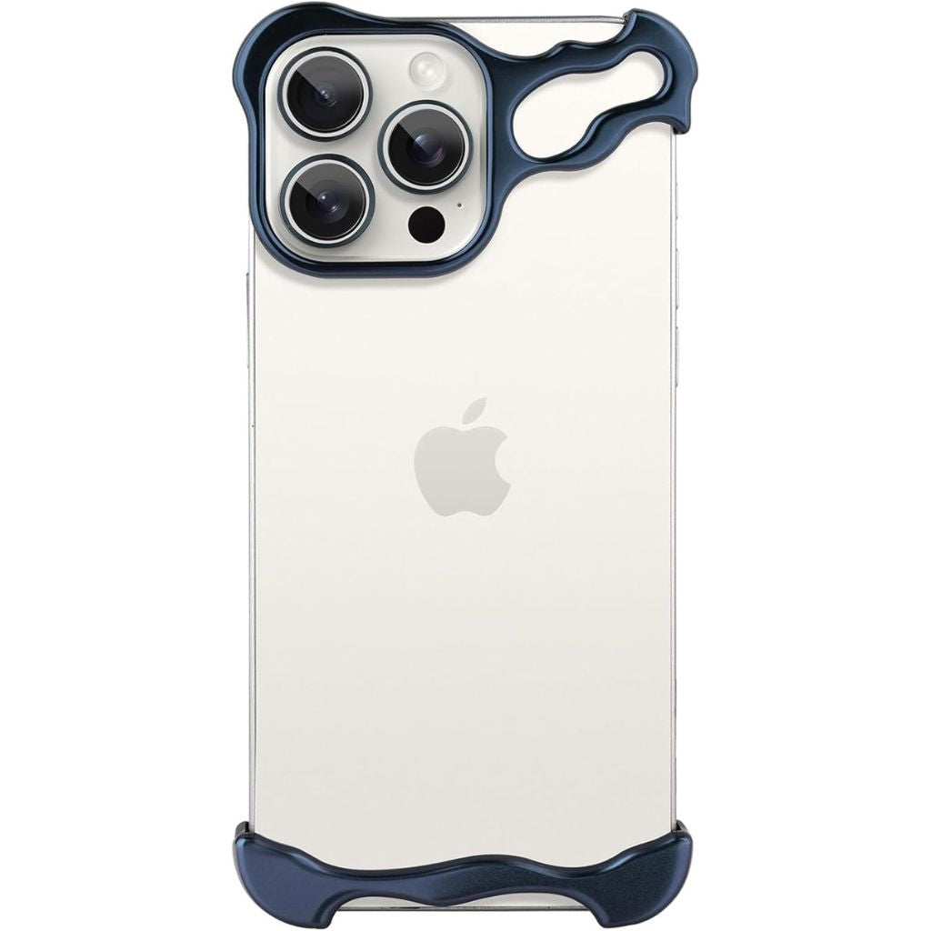 Blue phone bumper case, rear view #color_Deep Blue