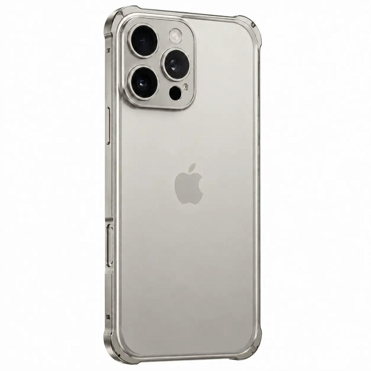 Protective metal phone bumper case #color_Natural Titanium