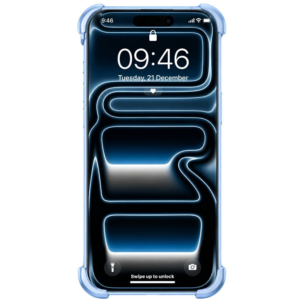 Light blue sculpted phone case shown from the front #color_Light Blue
