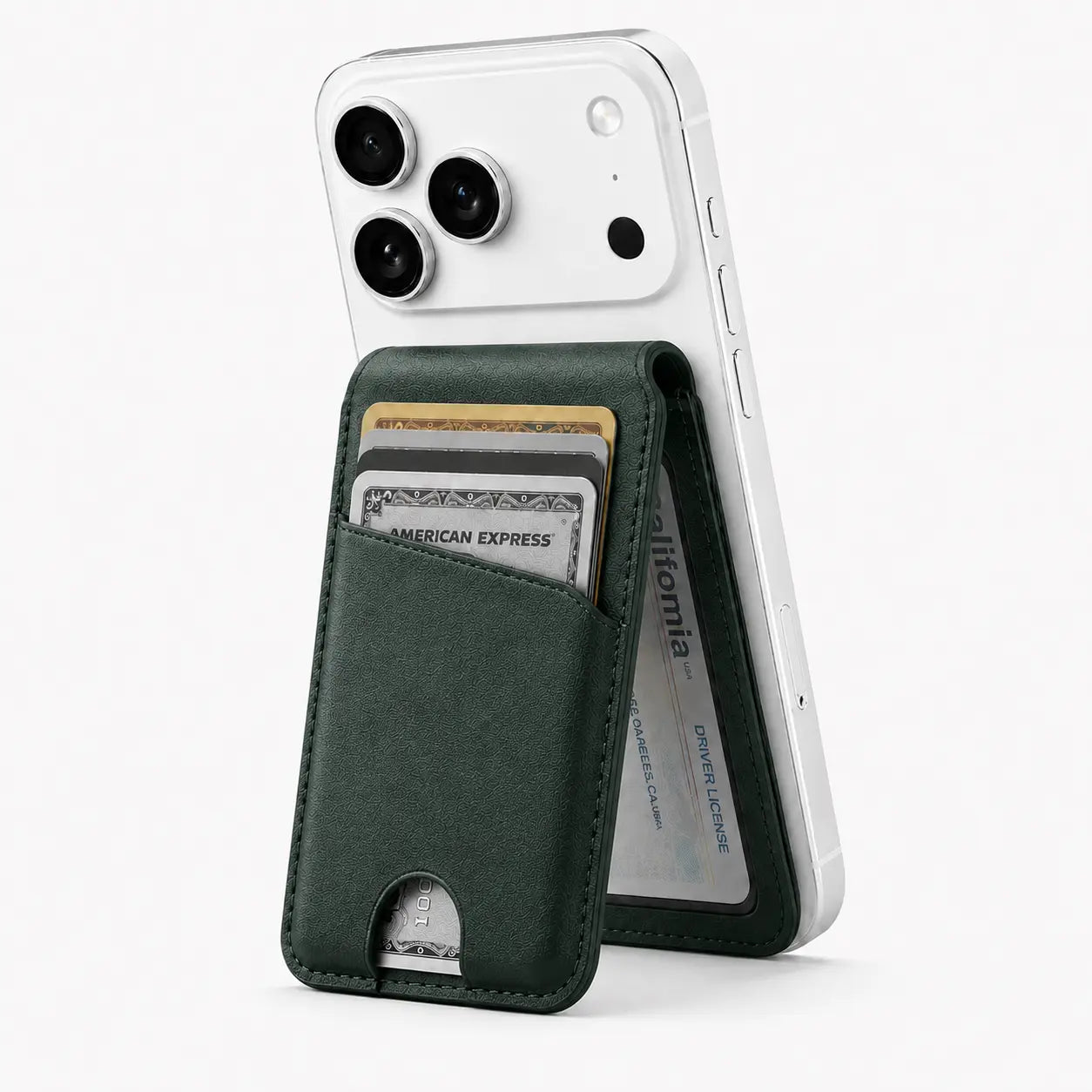 Magnetic iPhone card holder with stand