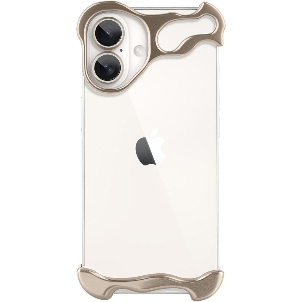 Minimal phone case with a metal camera frame #color_Desert Gold