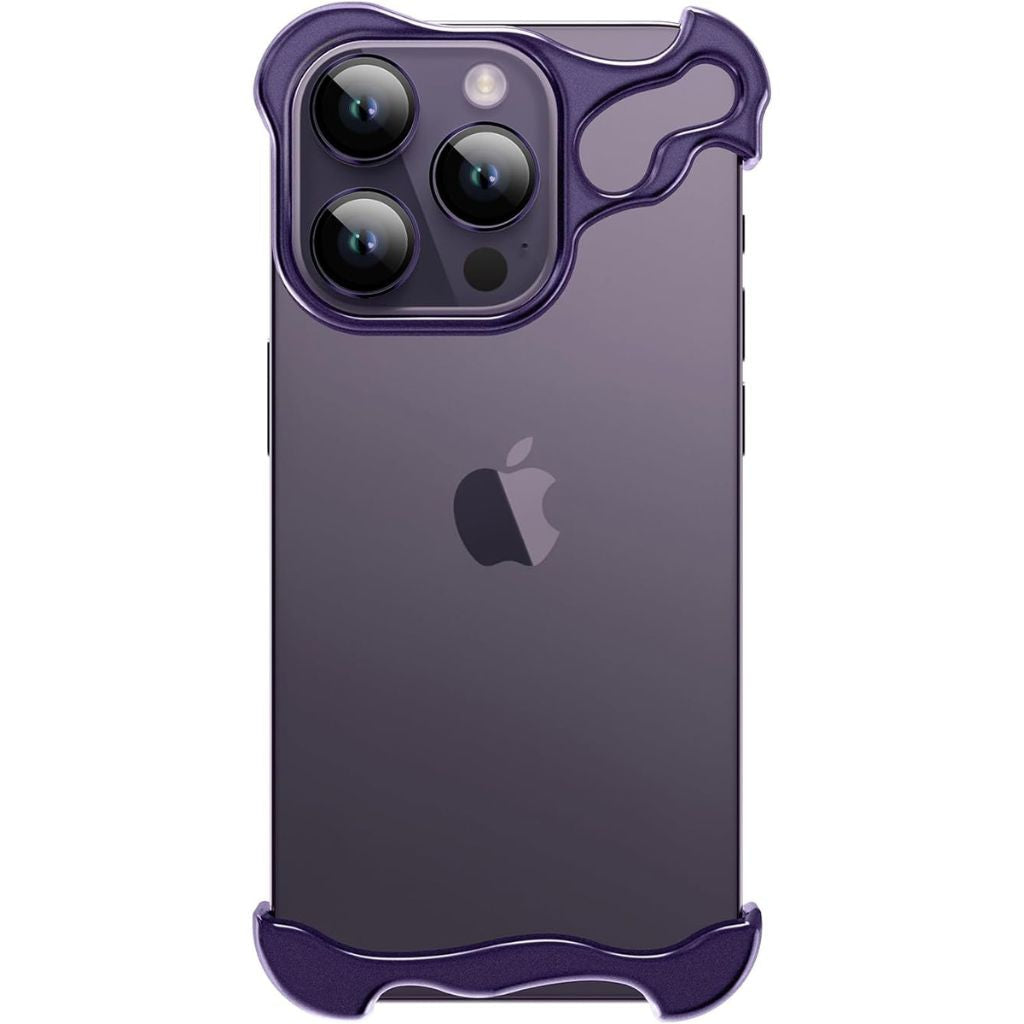 Purple phone bumper case, close rear view #color_Lavender Purple