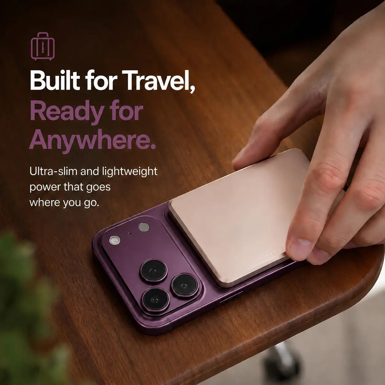 slim magnetic power bank for iphone